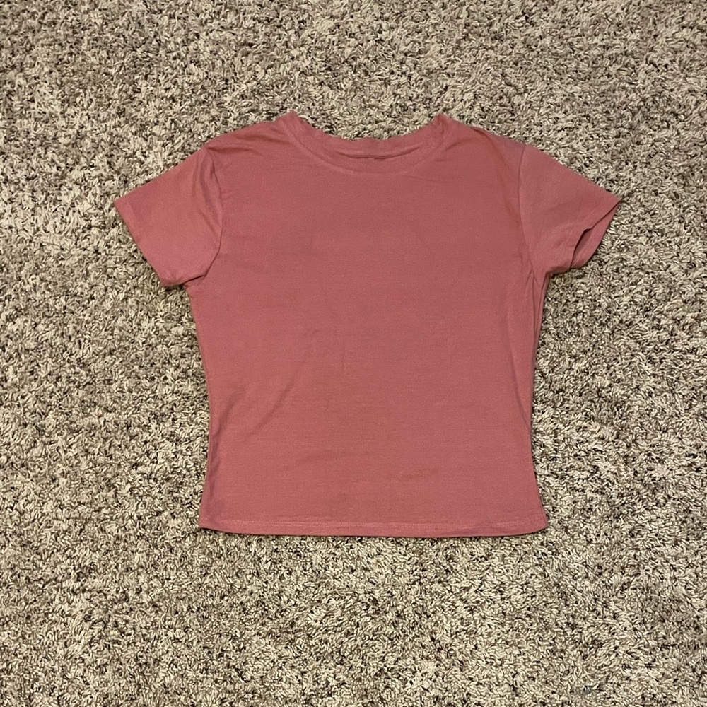 Sugarkiss mauve short sleeve baby tee